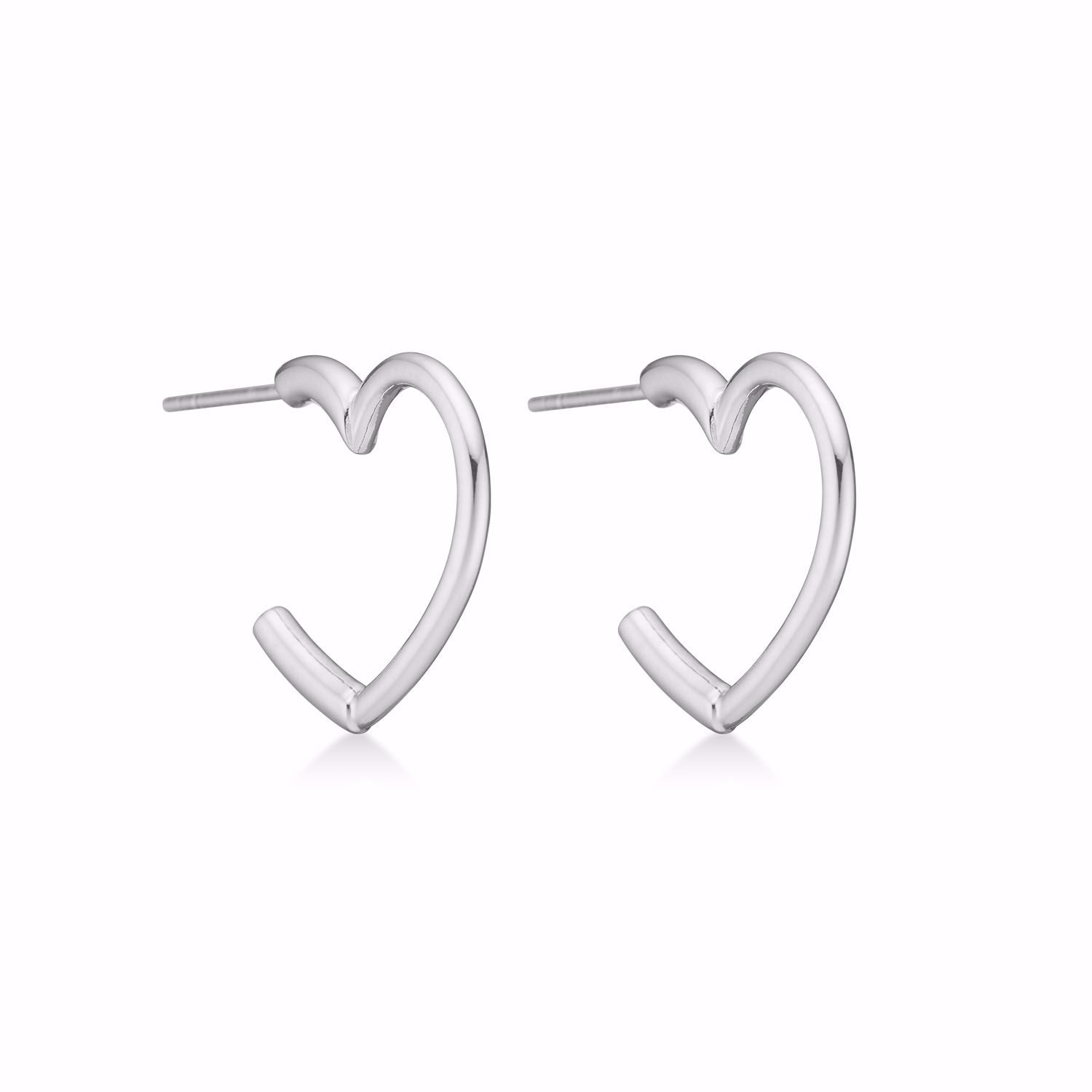 Teresa hjerte øreringe i sølv - Seville Jewelry 11607