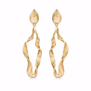 Carla øreringe forgyldt sølv - Seville Jewelry 2035/1/F