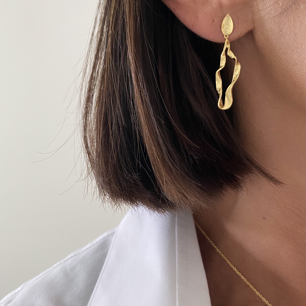 Carla øreringe forgyldt sølv - Seville Jewelry 2035/1/F - Billede 2