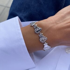 Sophia rustikt sølv armbånd - 81042