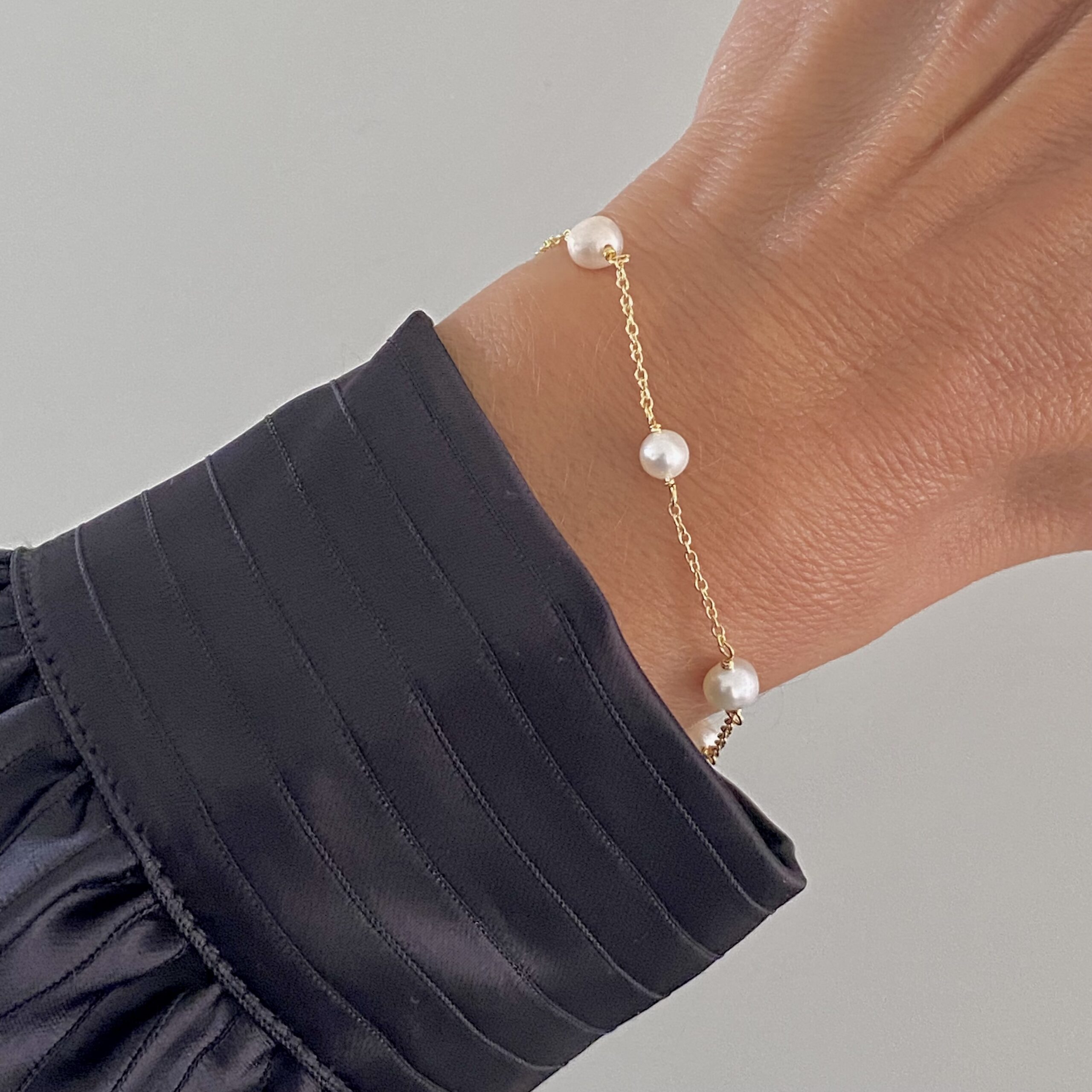 Zita armbånd med perler forgyldt sølv - Seville Jewelry 81043/F - Billede 2