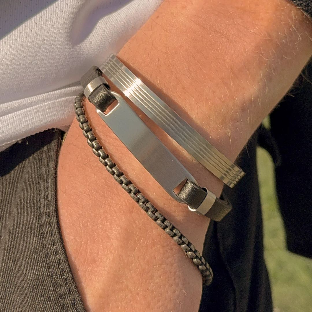 Armring i stål til mænd - Frank1967 - Billede 2