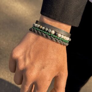 Armring i vintage stål til mænd - Frank1967