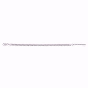 Sølv armbånd flettet flad slange - Seville Jewelry 8973