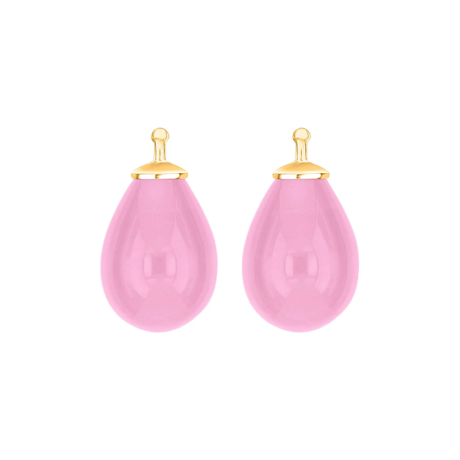 Dråbe vedhæng til Øreringe -Bøhmisk kvartsglas – Heide Heinzendorff