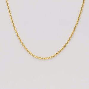 Anker facet kæde 0,5mm i forgyldt sølv - Guld & Sølv Design 8865/F