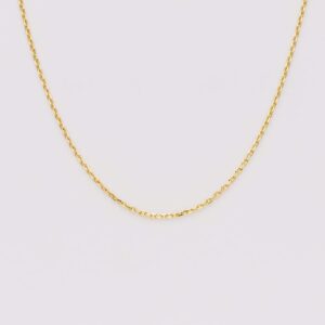 Anker facet kæde 0,35mm i forgyldt sølv - Guld & Sølv Design 8864/F