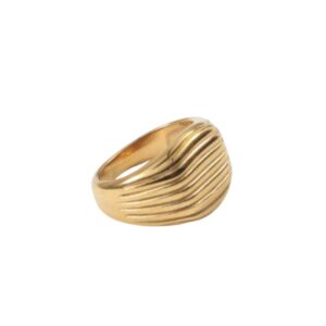 Signet Lines ring - Bay By Aqua Dulce