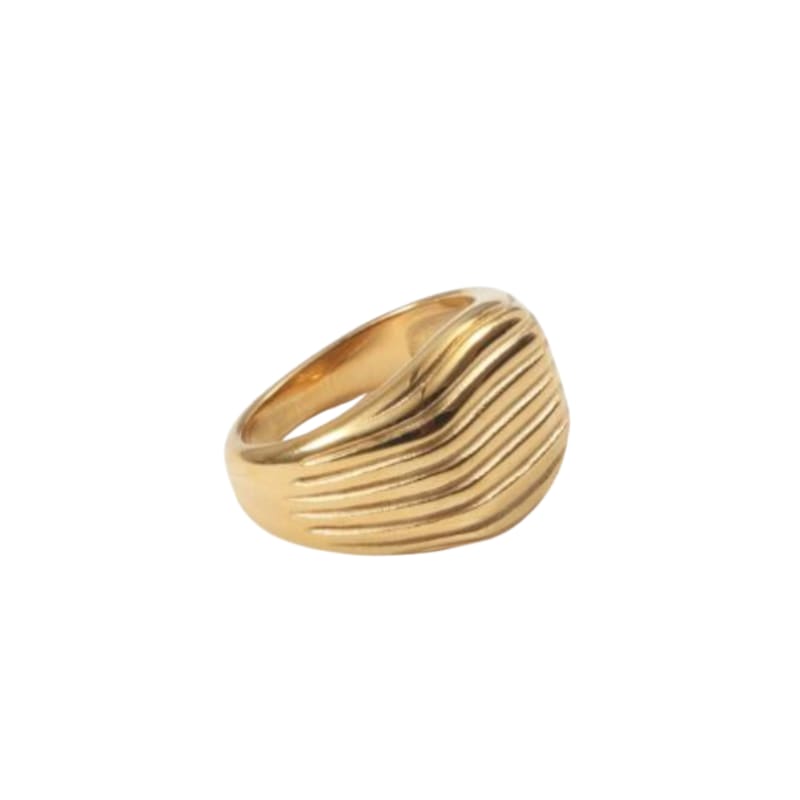 Signet Lines ring - Bay By Aqua Dulce