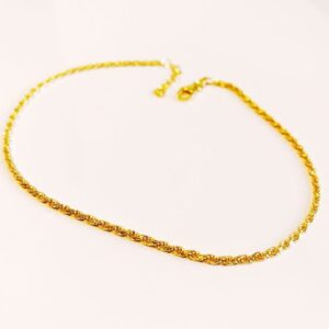G&S Design cordel ankelkæde  i forgyldt sølv 8959/F