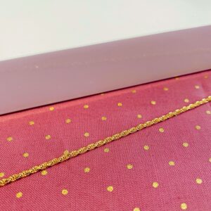 G&S Design cordel ankelkæde  i forgyldt sølv 8959/F