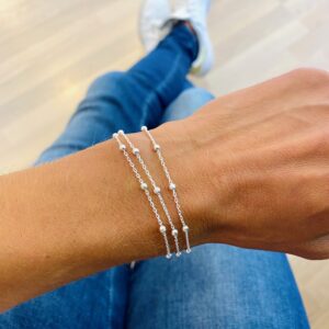 Armbånd i sølv med 3 kæder - Guld & Sølv Design 8880