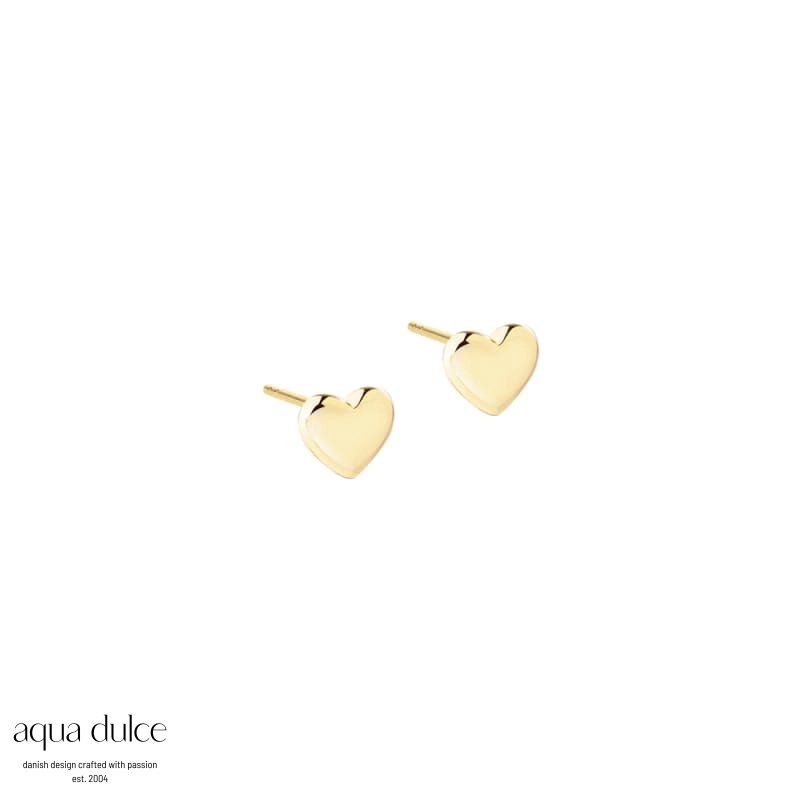 Karla Small 6mm hjerte øreringe - Aqua Dulce 6416