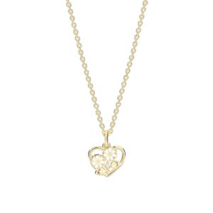 Lund Copenhagen halskæde marguerit & hjerte -  9025109-M