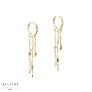 Lunella perle hoop - Aqua Dulce