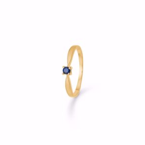 Prinsessering med safir i 8 kt guld – Guld & Sølv Design 8370/6/08