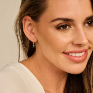 Spirit Icons FIGARO hoop øreringe grøn agat 42182