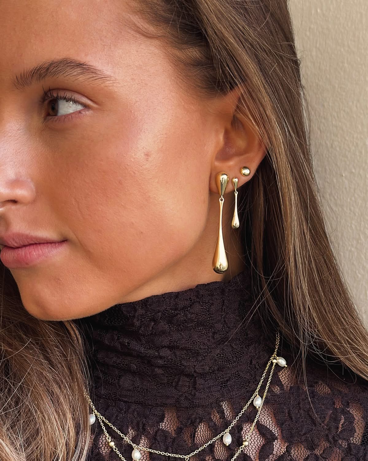 Shiny New Big Drop øreringe forgyldt sølv 5,4cm - Aqua Dulce 6460 - Billede 2