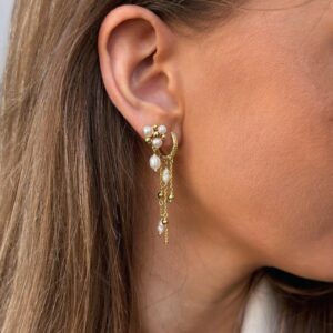 Lunella Perle øreringe - Aqua Dulce