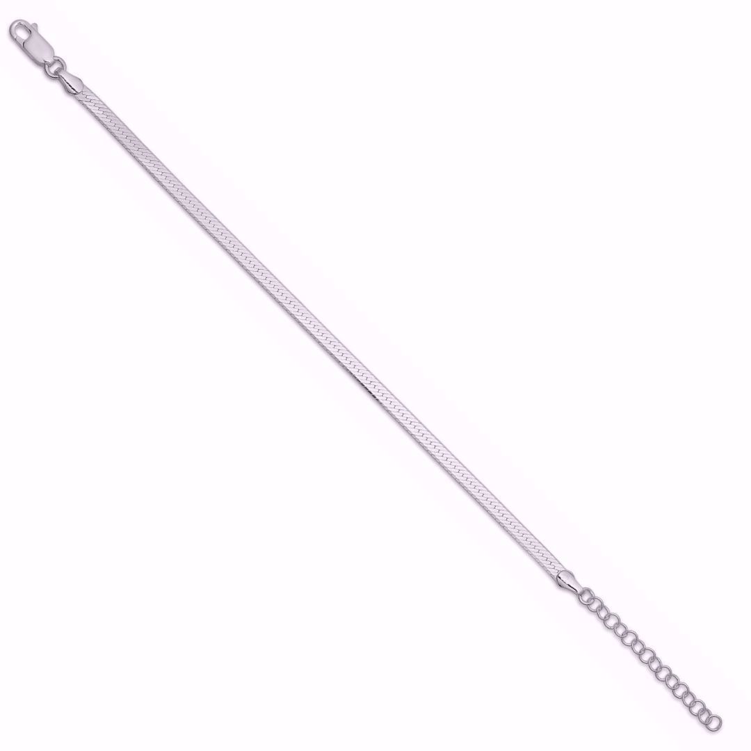 Seville Jewelry 3mm flad slange armbånd i sølv - 8955 - Billede 2