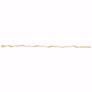 Perle armbånd i forgyldt sølv - Guld & Sølv Design