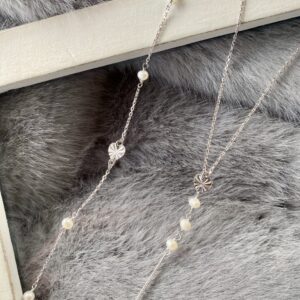 Armbånd Viola plissé hjerte og ferskvandsperler - Seville Jewelry 81048