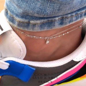 Dobbelt sølv ankelkæde - Guld & Sølv Design 81001/27