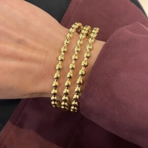 Armring - kugle i guldfarvet stål - CO88