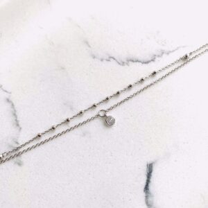 Dobbelt sølv ankelkæde - Guld & Sølv Design 81001/27