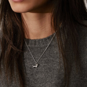 Kay Bojesen Gravhunden halskæde i sølv