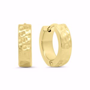Hoops øreringe 10mm rustfrit stål PVD- Guldbelægning - CO88