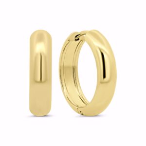 Hoops øreringe 14mm i rustfrit stål med PVD guldbelægning – CO88