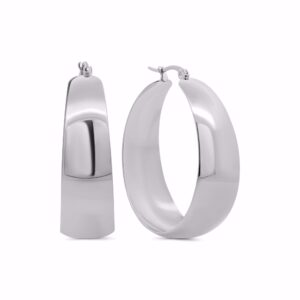 Hoops øreringe 40mm i rustfrit stål - CO88