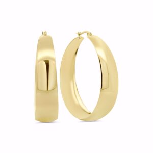 Hoops øreringe 50mm i rustfrit stål med PVD guldbelægning - CO88