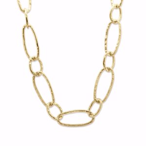Halskæde i rustfrit stål med PVD guldbelægning - CO88