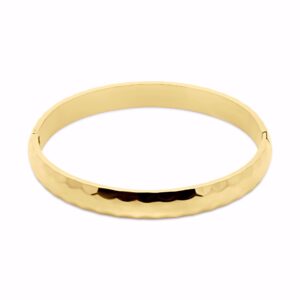 Armring hamret rustfrit stål PVD- Guldbelægning - CO88