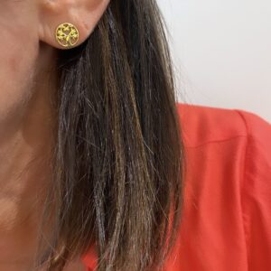 Livets træ ørestikker forgyldt sølv - Guld & Sølv Design 11322/F