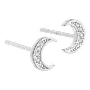 Aqua Dulce måne ørestikkere MOON i sølv - 4289