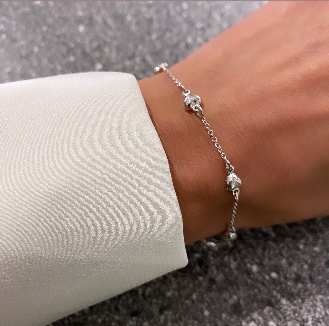 Armbånd i sølv med hjerter -Guld & Sølv Design 8905 - Billede 2