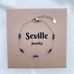 Sølv armbånd med blå kvarts - Seville Jewelry 8993