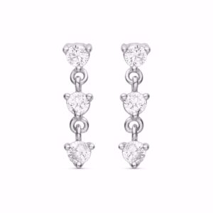 Sølv hænge øreringe med zirkonia – Seville Jewelry