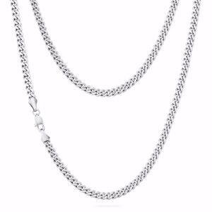 Halskæde 5mm panser i stål - 50cm/55cm/60cm