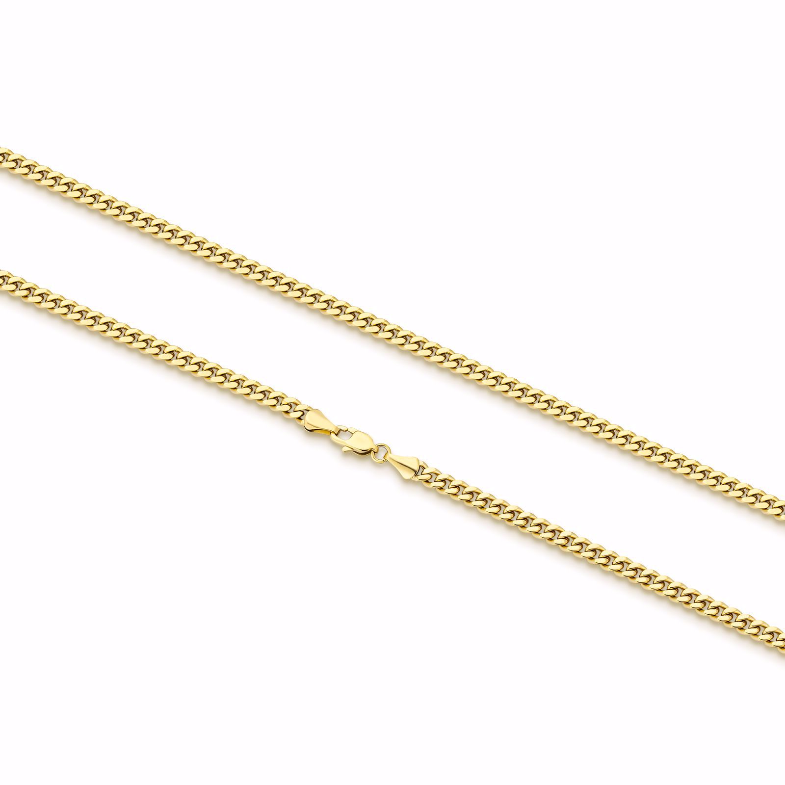 Halskæde 3mm panser i guldfarvet stål - 50cm/55cm/60cm - Billede 3