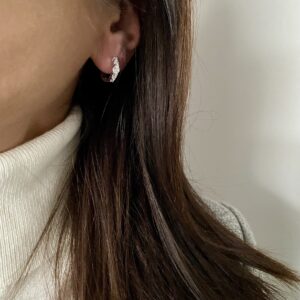 Creoler i sølv med zirkonia – Guld & Sølv Design