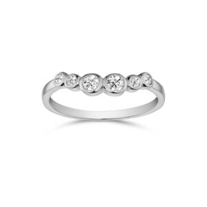 Rhodineret sølv ring med klare zirkonia – Guld & Sølv Design