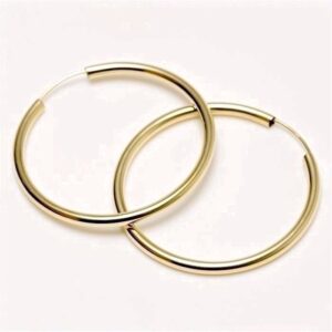 Creoler i 8 kt guld – 40 mm – Guld & Sølv Design