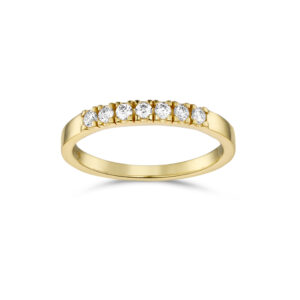 Forgyldt sølv alliancering med klare zirkonia – Guld & Sølv Design