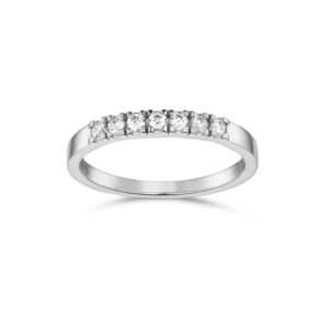 Alliancering i sølv med klare zirkonia – Guld & Sølv Design