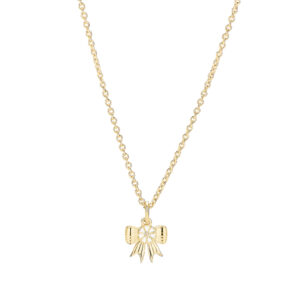 Halskæde med sløjfe og marguerit – Lund Copenhagen