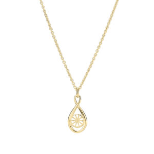 Marguerit infinty halskæde forgyldt sølv – Lund Copenhagen